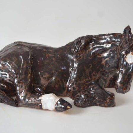 ceramic horse sculpture